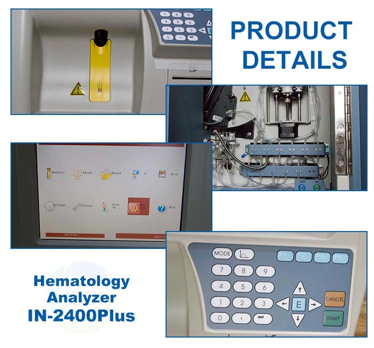 IN-B2400 plus 3 Part Diff Blood Test Machine Veterinary Hematology Analyzer