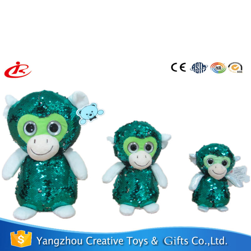 Two Different Kinds of Monkeys Plush Toy with Sequins for Children