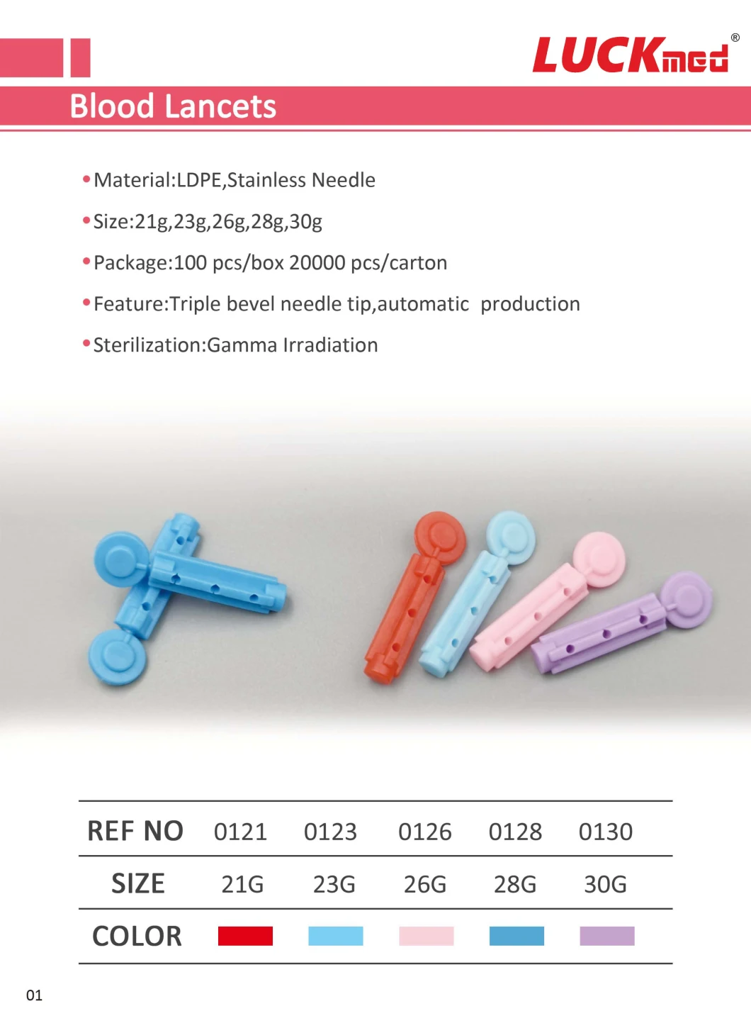 Disposable Twist Top Blood Lancet Medical Disposable Sterile Twist Type Blood Lancet Needle