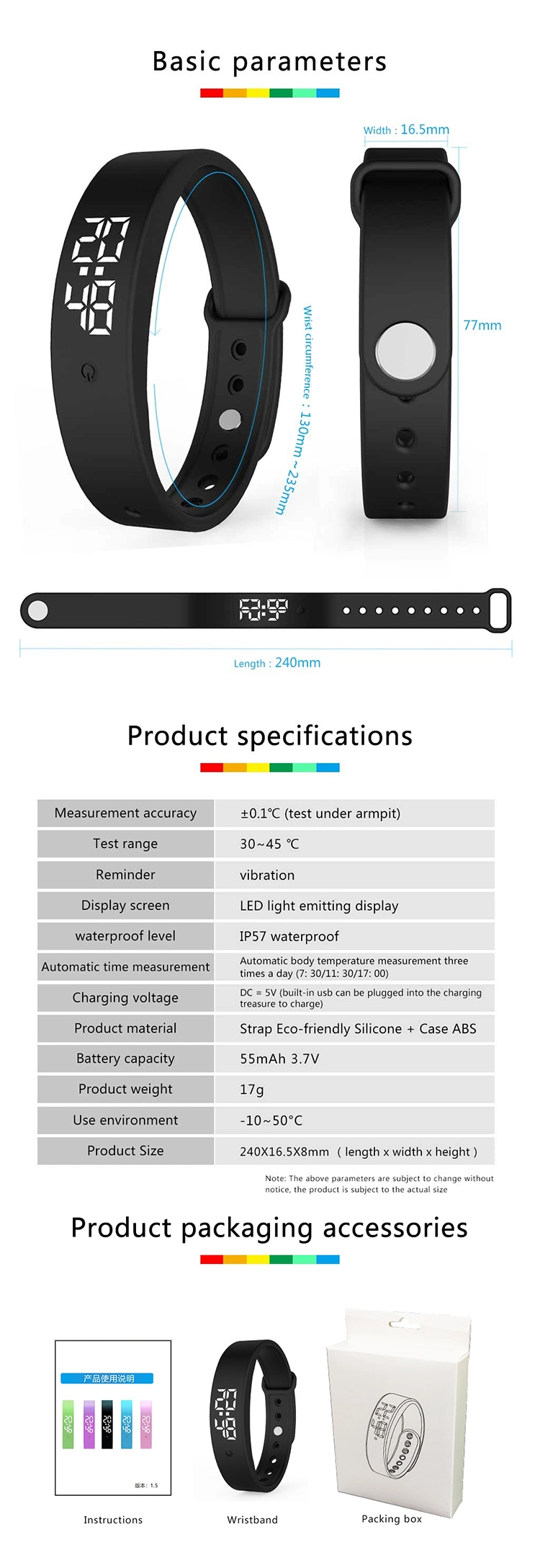 Q18 Band Bluetooth Fitness Tracker Blood Pressure Big Color Screen Smart Bracelet GPS Gold