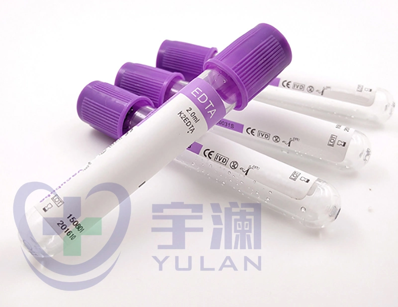 Disposable Medical Pet EDTA K2 K3 Purple Cap Vacuum Blood Collection Tube