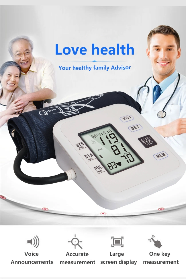 OEM Full Automatic Digital Blood Pressure Monitor Sphygmomanometer Blood Pressure Meter a Blood Pressure Monitor