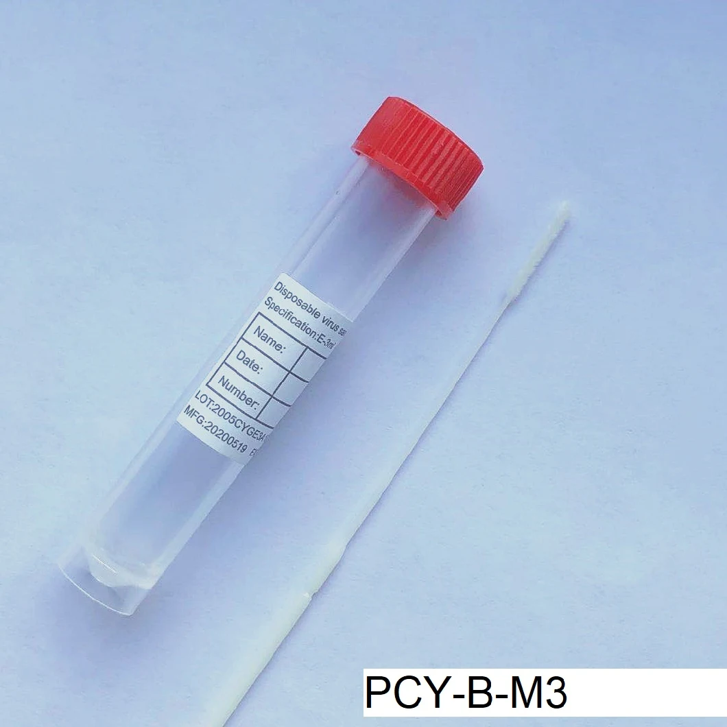 Saliva Collector Sample Collection Viral Transport Tube Disposable Virus Sampling Tube with Nasopharyngeal Swab