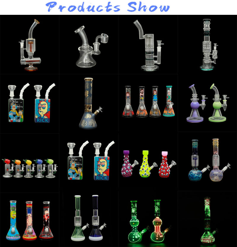 Collect Cone Blue Glass Pipe Glass Water Pipe Hookah Glass Smoking Pipe