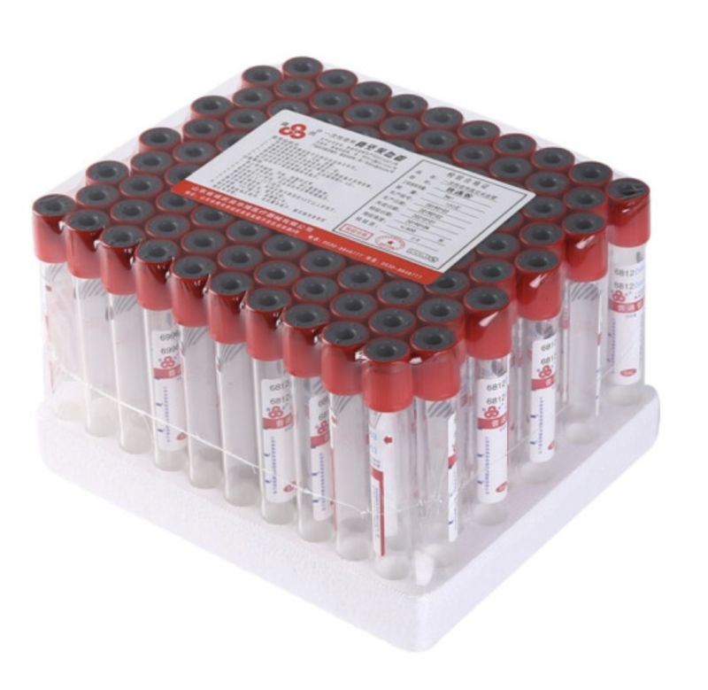 Disposable Red Plain Cap Vacutainer Heparin Vacuum Blood Collection Tube