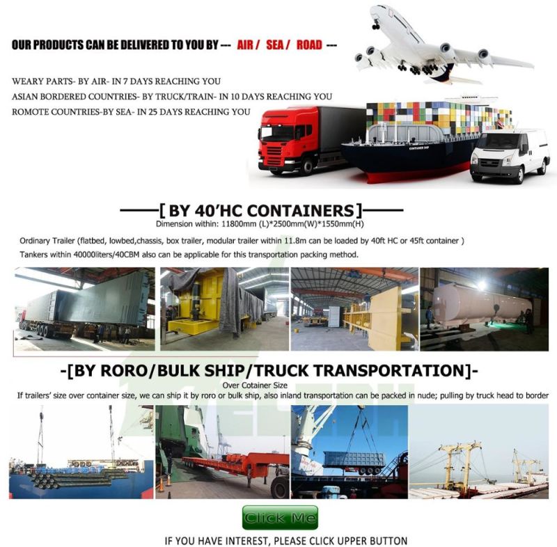 3 Axles 20FT 40FT Shipping Container Transport Skeleton Semi Trailer