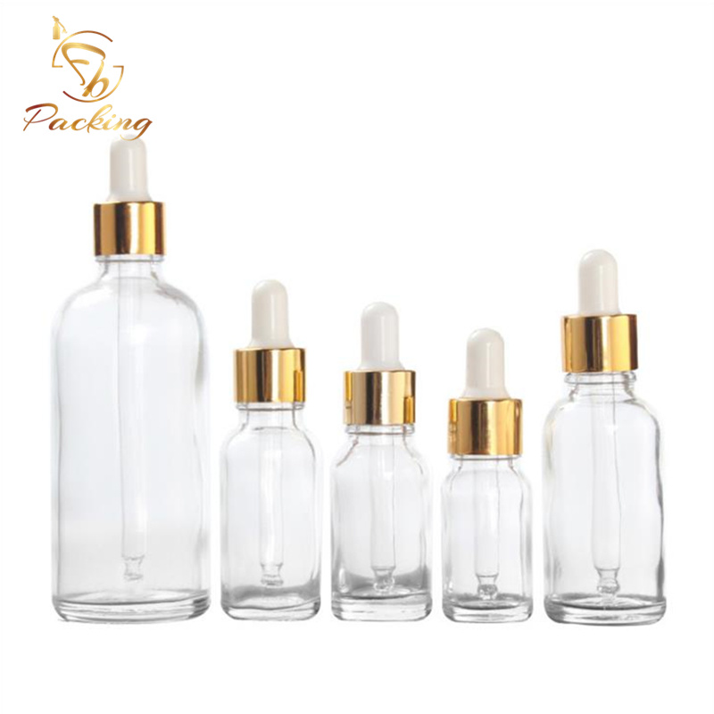 Manufacturer Perfume Bottles Clear Glass Dropper Bottle 10 Ml 20 Ml 30 Ml for Essential Oil