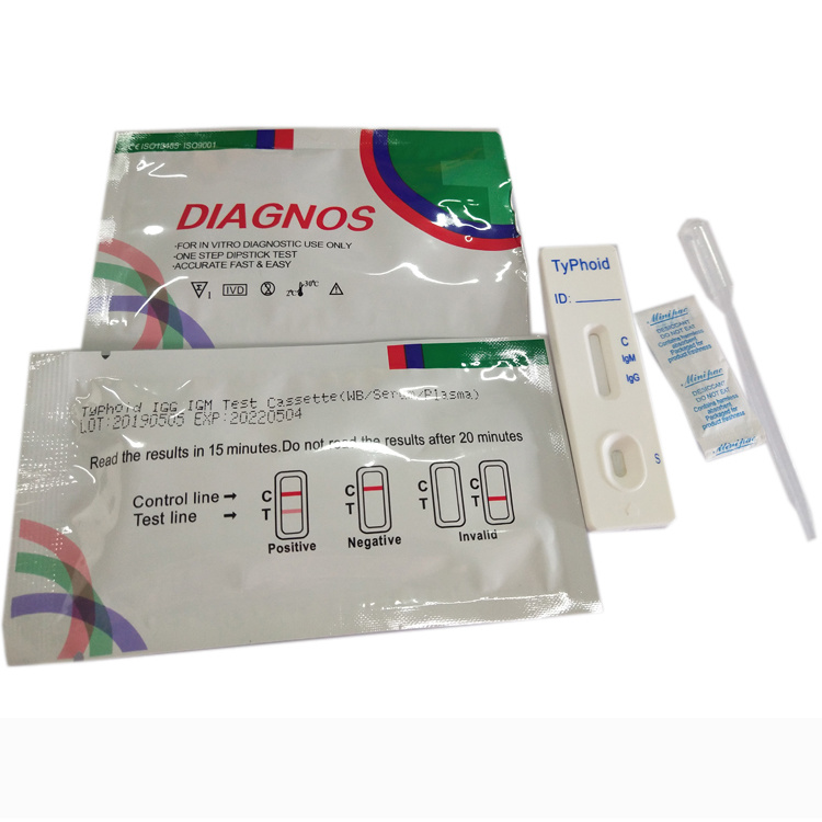 Fsc One Step Home Quick Medical Diagnostic Cassette Whole Blood Igg/Igm Typhoid Rapid Test Kit