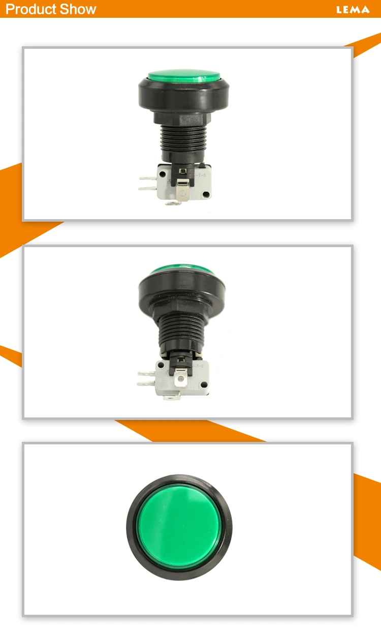 Electrical Green LED Illuminated Push Button Switch Pbs-004