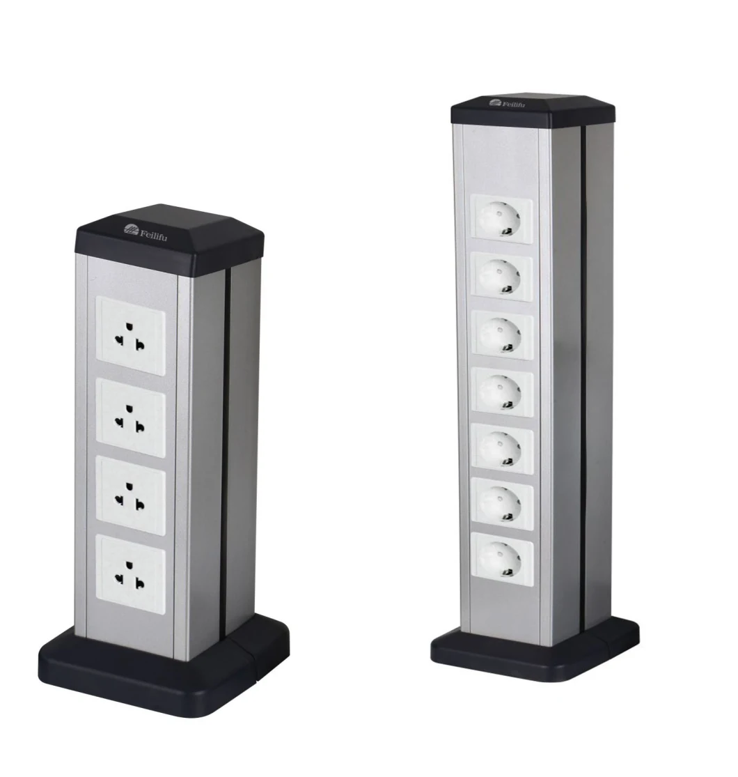 Silver Color Columns and Pillars/Electrical Outlet / Vertical Plug Socket