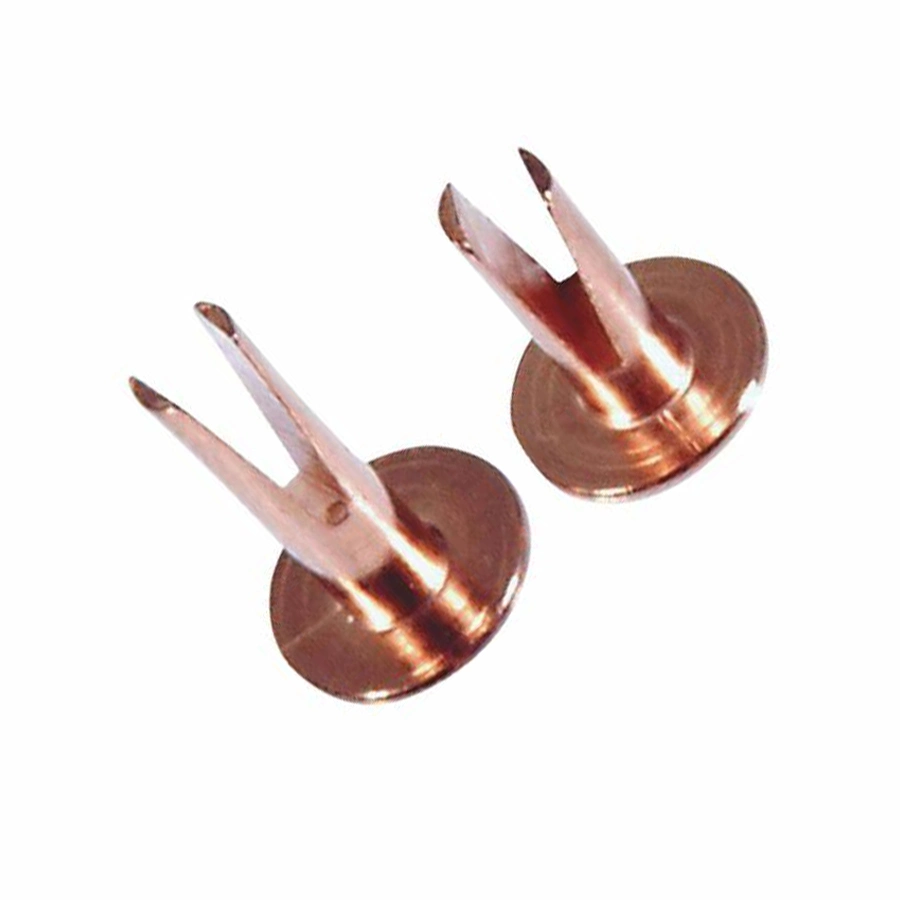 Factory Riveting Machine Split Rivet Bifurcated Rivets Custom Brass Steel Iron 3mm Double Cap Split Rivets