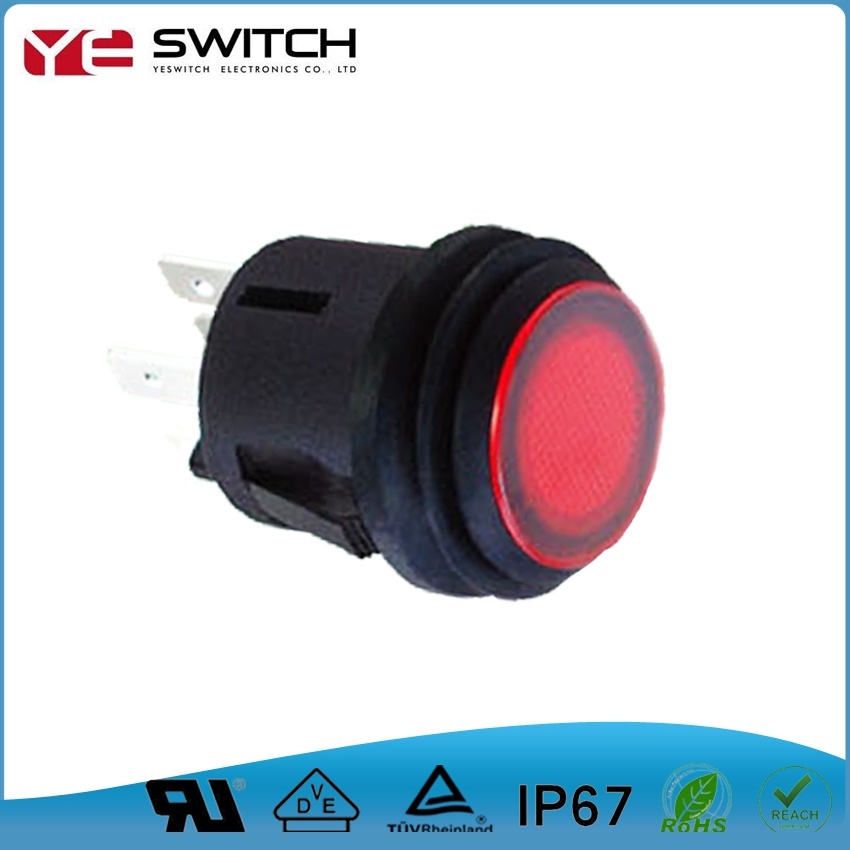 IP65 Waterproof Momentary Contact Automotive Push Button Switch