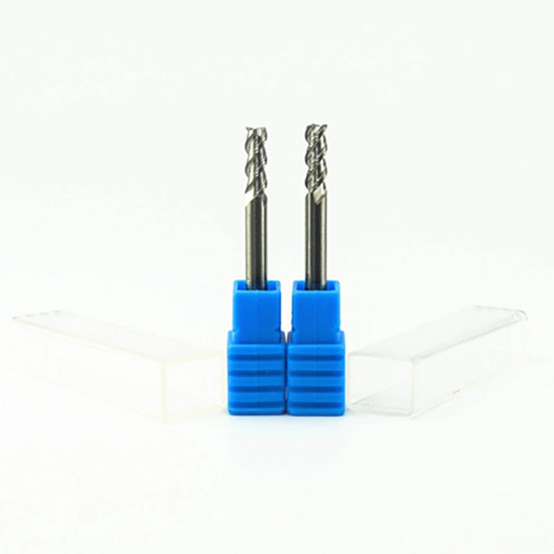 Flat Head Solid Carbide End Mills with 2 Flutes for Steel Milling