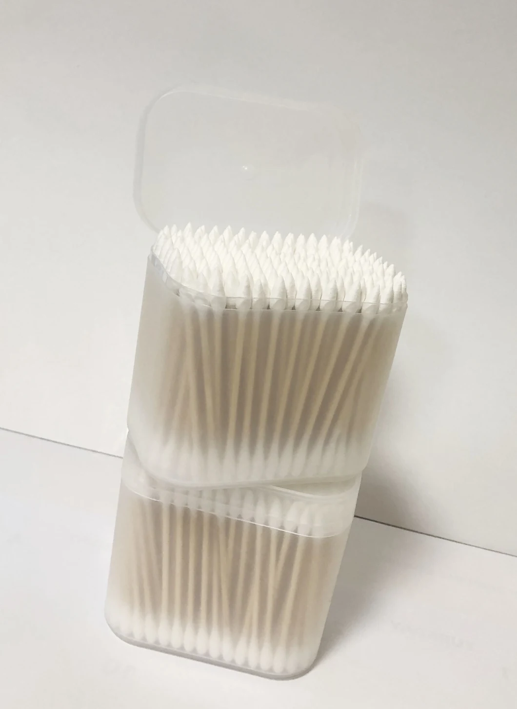 Eco Friendly Double - Headed Bamboo Stick Round and Tip Ends Cotton Bud Swabs Cleaning Swab Stick