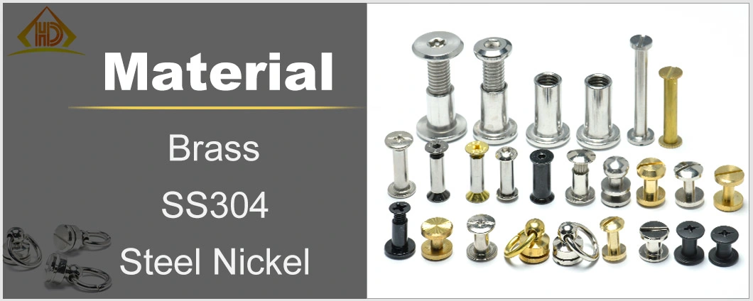 Half Price M3 M4 Rivet Male Female Brass Slot Knurled Flat Head Clothes Chicago Screw