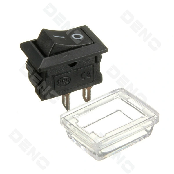Dpdt Black Rocker Switch with Silver Contact
