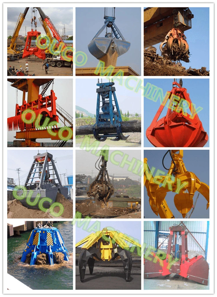 Ouco Solid Waste Material Rubbish Grip Electrical Hydraulic Handler for Garbage Station