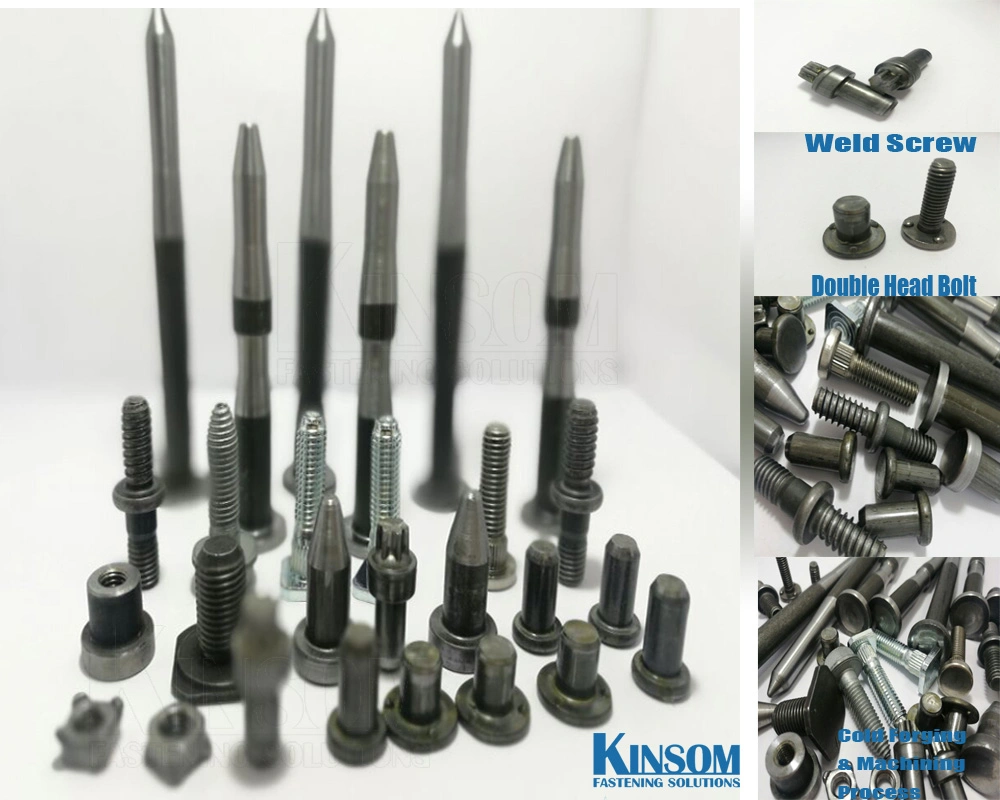 Processing Turning Hexagon Head Rivet Nut Machining Parts with Interal Thread Blue Zinc Coating