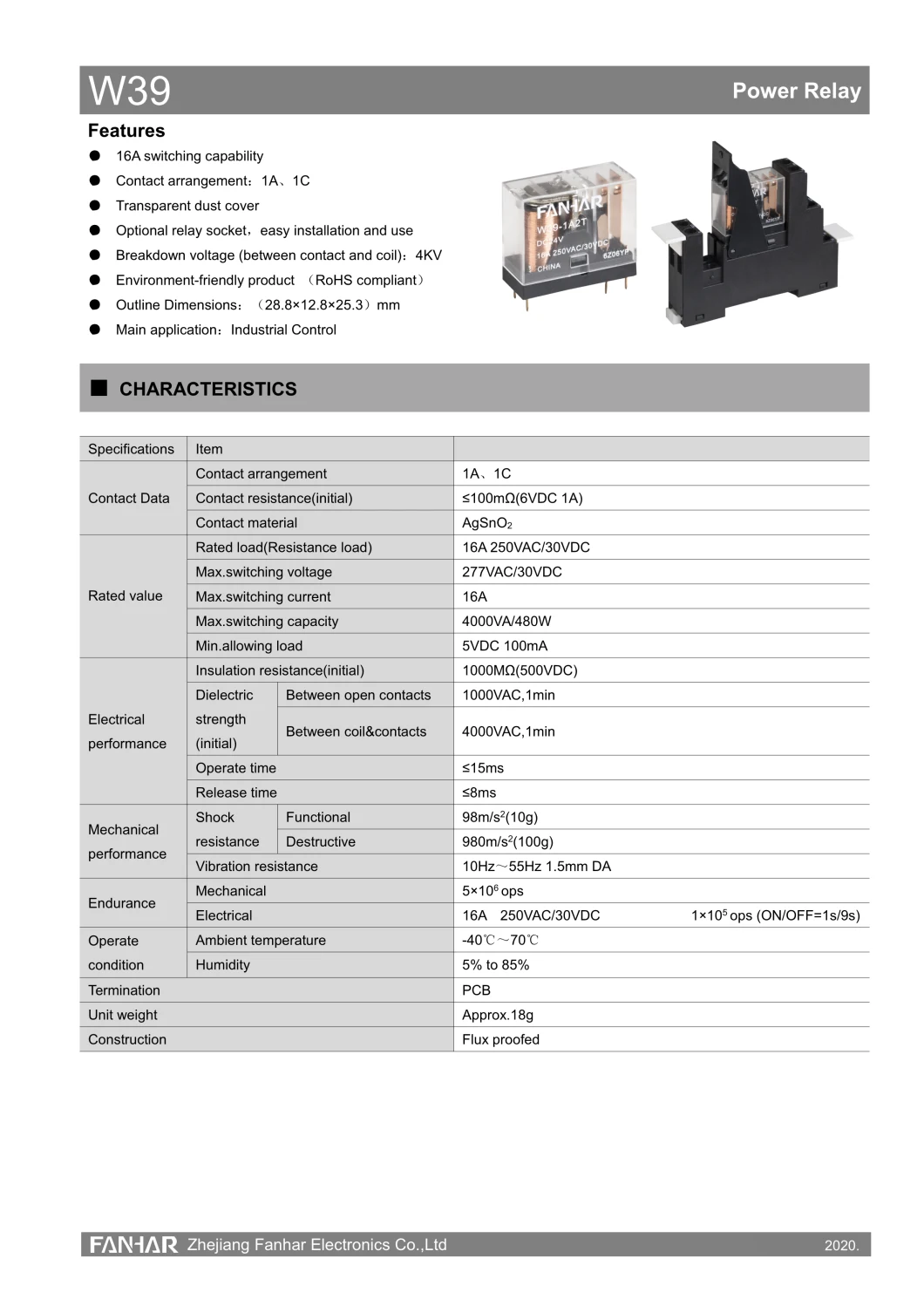 Agsno2 Contact Material Relay for Intelligent Control