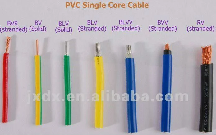 Building Electrical Cable Single Core Strander Copper Wire BVV / Bvr Electrical Wires