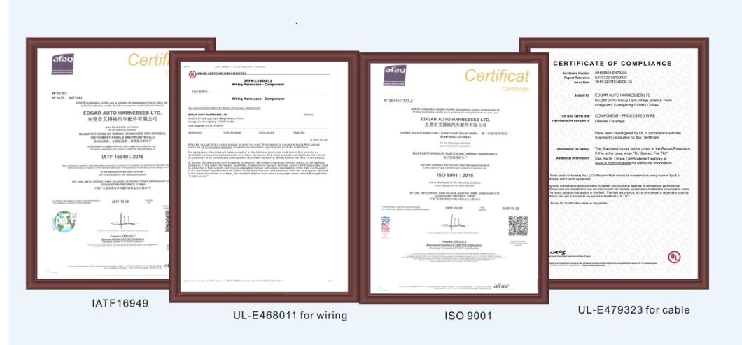 Us UL Certified Molded Cable Assemblies Application for Electrical Cabinets with Ipc620