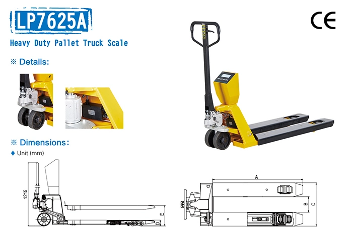 1000kg 2ton Reinforced Steel Movable Portable Electric Hand Pallet Truck Weighing Scale