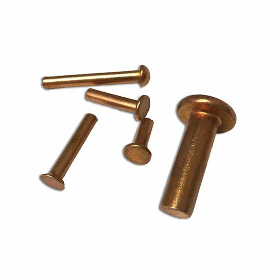 CNC Auto Lathe Parts Pan Head Stainless Steel Copper Solid Rivet with Factory Riveting Machine
