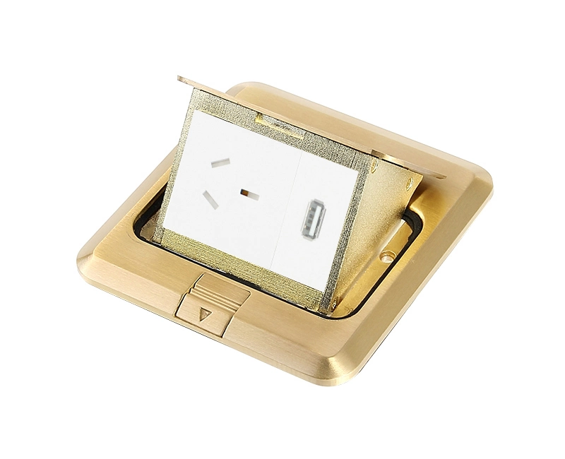 Brass Pop up Type Electrical Extension Socket Outlet USB Data DCT-628/GB