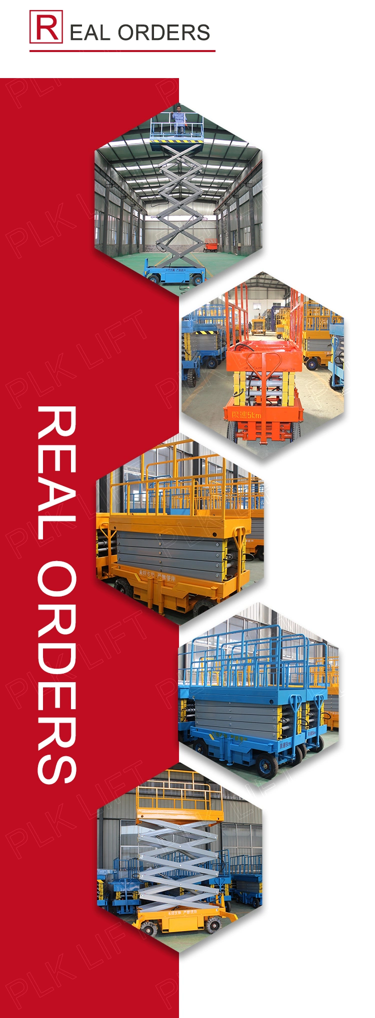 Hydraulic Semi Electric Manually Moving Scissor Lift with Cheap Price