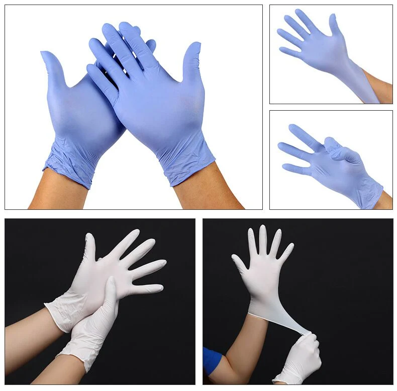 Powder Free Disposable Comfortable Textured Finger Tips Food Safety Cleaning Safety Nitrile Coated Work Gloves