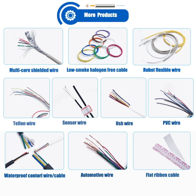 FEP Insulated Control Copper Thinned Electrical PVC Sensor Temperature Cable PVC Electrical Wire Control Electrical Cable