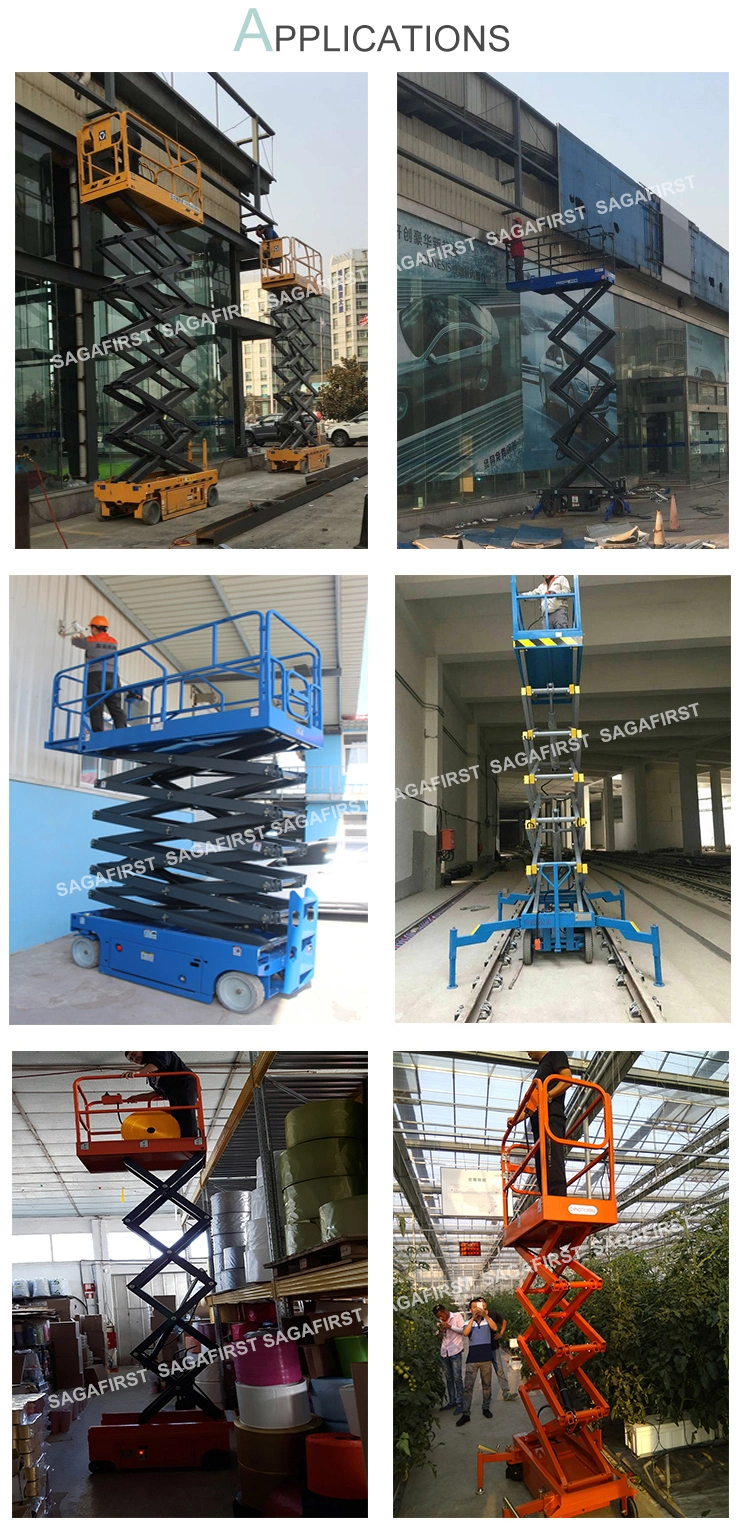 8m 12m Electric Moving Aerial Work Platform Lift with Ce