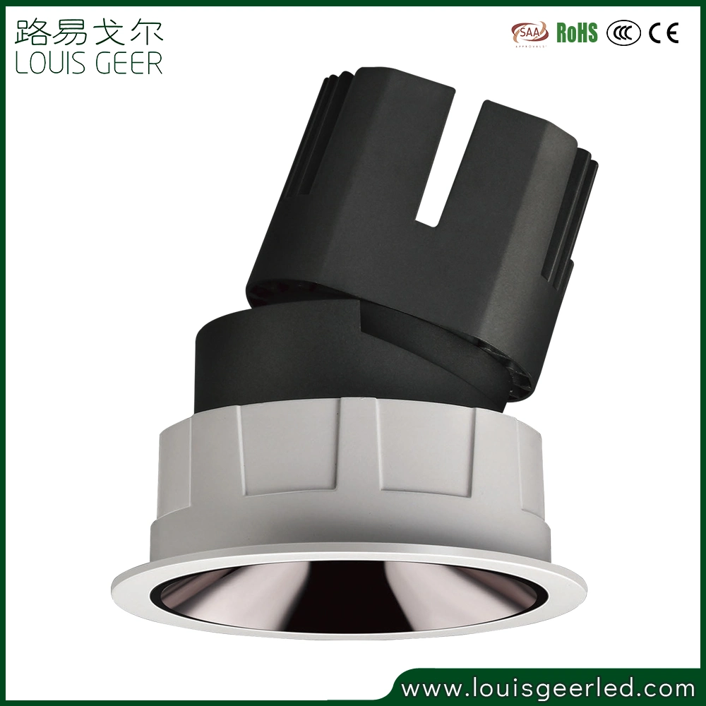 Modern Aluminum Indoor Dimmable Beam Angle 7W Moving Head Silver White Ceiling Light LED Spot Light