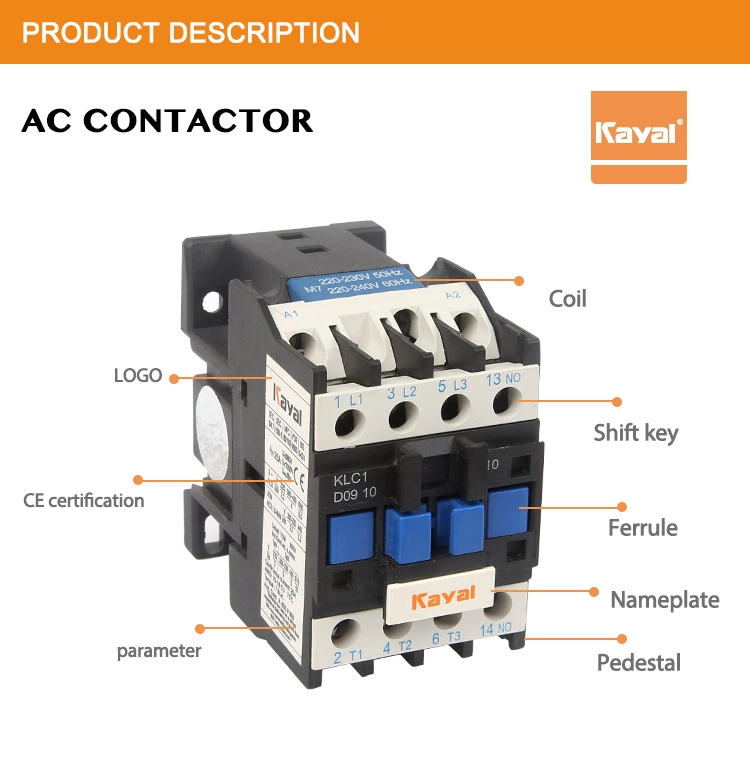 220V Coils 80 AMP Contactor 3 Phase Contactor LC1-D80