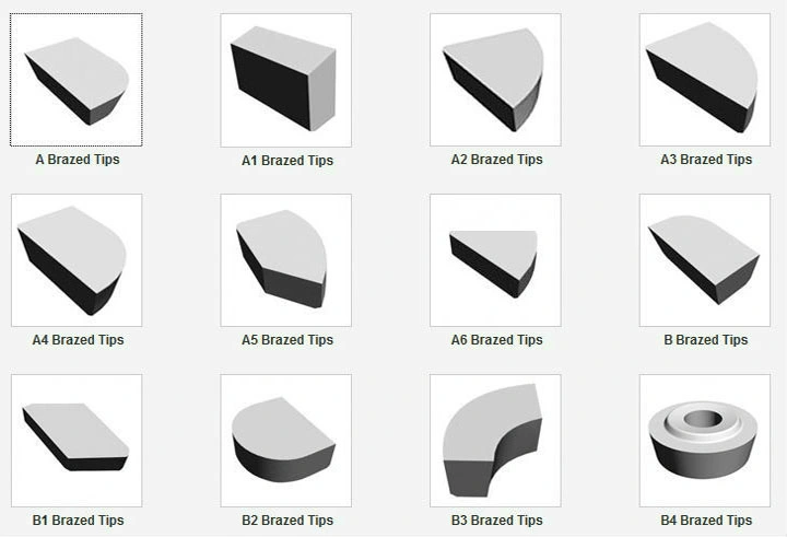 Yg6 Carbide Tips/Tungsten Carbide Cutting Tips Carbide Brazed Tips for Turning Tools