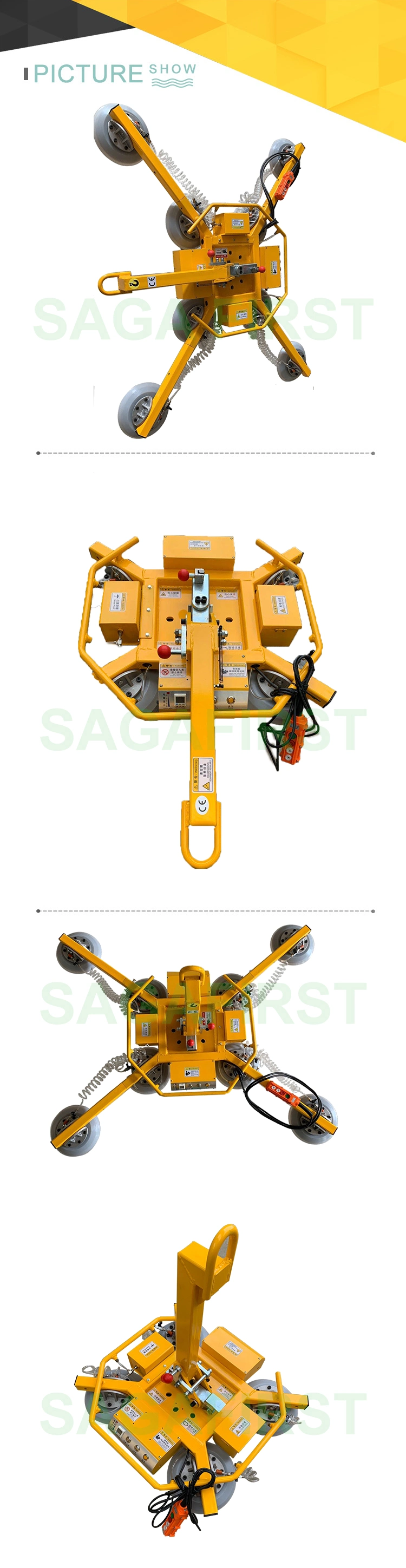 400-1200kg Full- Electric Glass Lifter for Metal Marble Moving