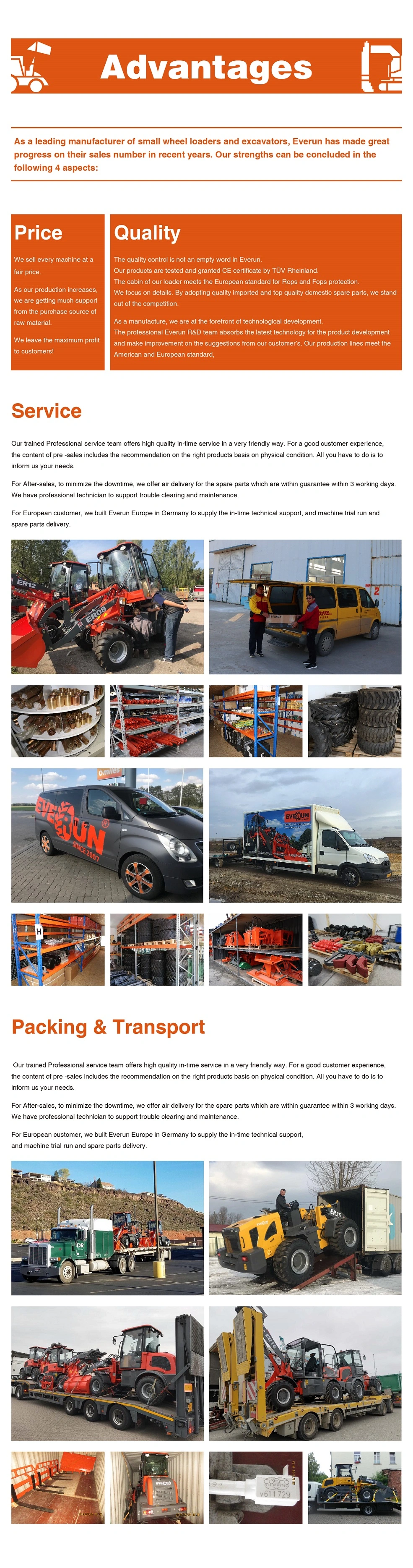 China Everun Eres1016j Construction Farm Electric Battery Truck Machinery Moving Forklift