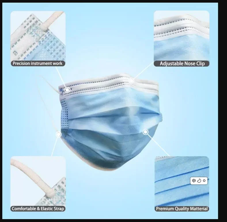 Mask Face Buy Mask 3layer Nonwoven Disposable Mask Face Mask 3ply Tie-on and Earloop