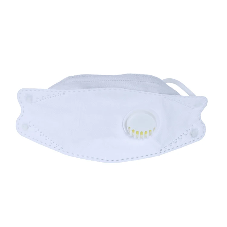 Disposable Protective White Fish Shaped Face Mask with Breathing Valve KN95 FFP1 FFP2