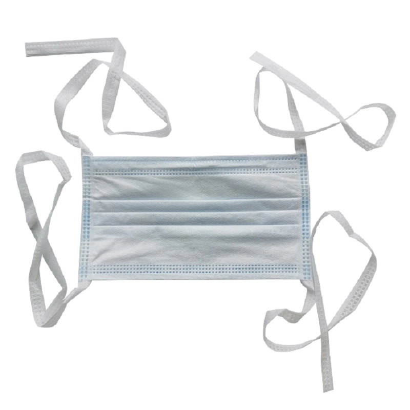 40cm Tie on 3ply Non Woven Medical Face Mask Bfe 99 Surgical Face Mask Tie on