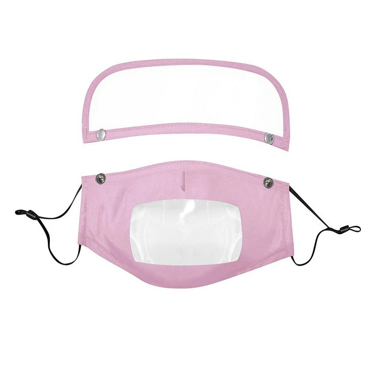 Face Maskes Reusable Lip Reading Face Mask Transparent Clear Window Visible Mouth Mask Facemask with Eye Shield