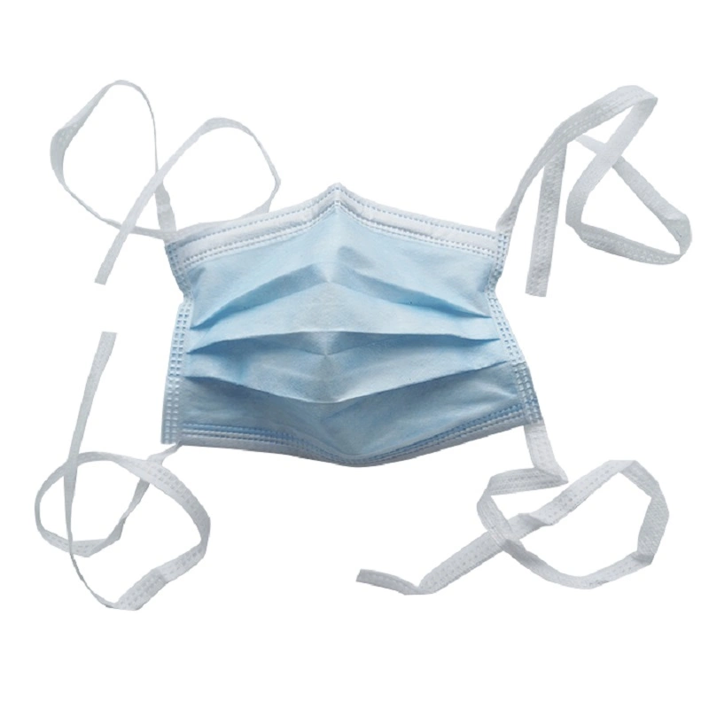 40cm Tie on 3ply Non Woven Medical Face Mask Bfe 99 Surgical Face Mask Tie on