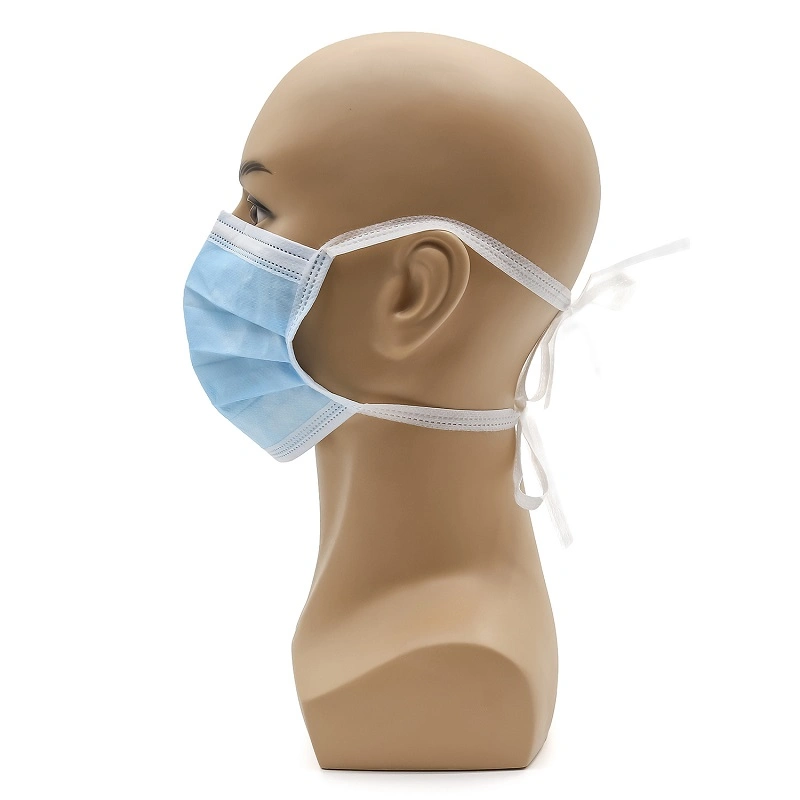 3 Ply Disposable Tie-on Non Woven Face Mask Disposable Breathing Face Mask Medical Face Masks