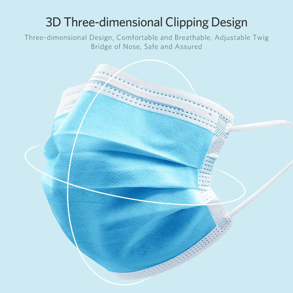Bfe 98+ 3 Ply Surgical Disposable Ear Loop Medical Face Mask Daily Protective Use Face Mask