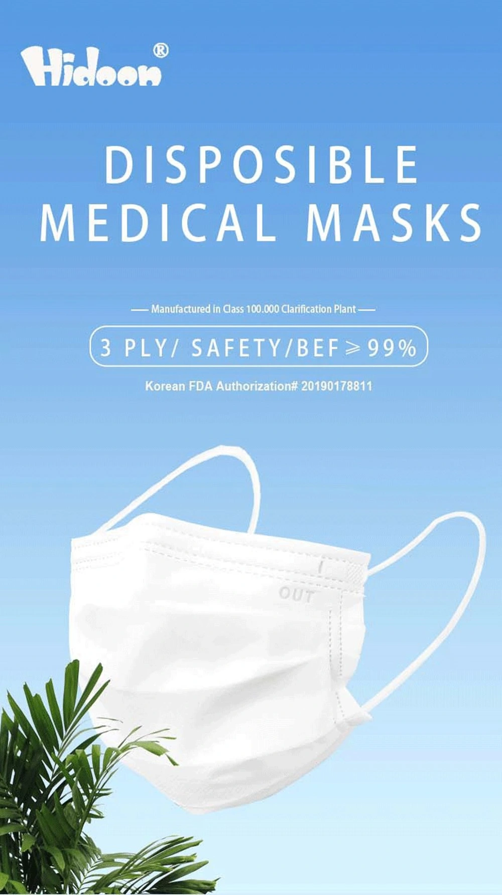 Anti-Dust Safe Breathable Face Mask Respirator Disposable EarLoop Medical Surgery Face Hypoallergenic Masks
