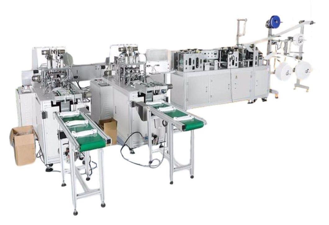 Full Automatic Disposable Face Mask Making Machine with 2 Product Line