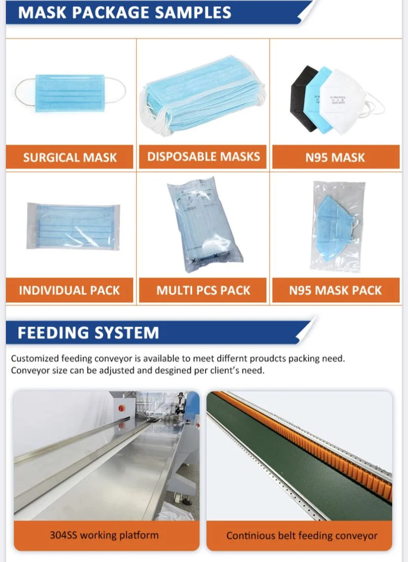 in Stock Horizontal Wrapping Automatic Disposable Face Mask Packing Machine
