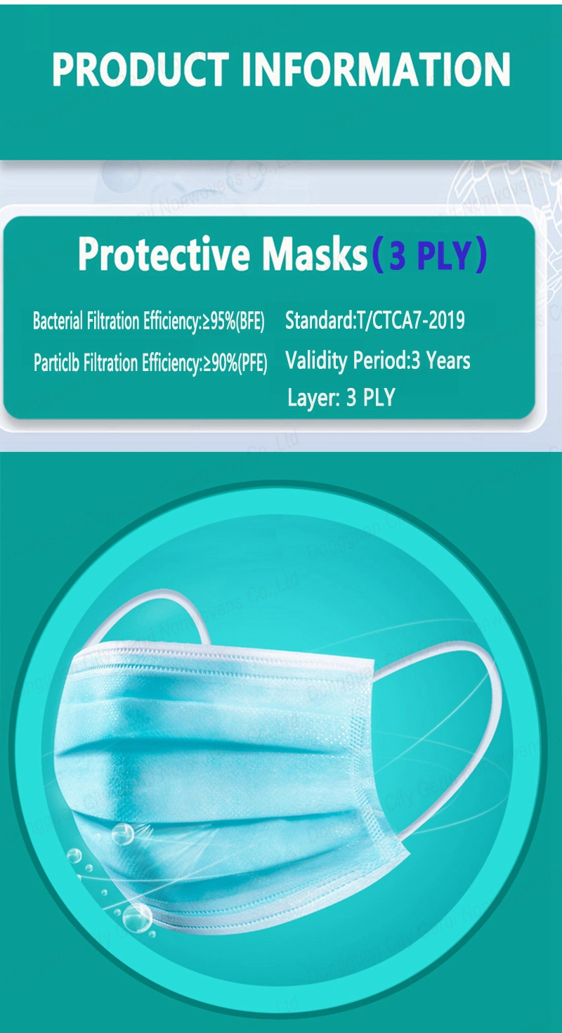 Cafeteria Custom Antiviral Face Mask Cloth Logo Ear Loop FM128