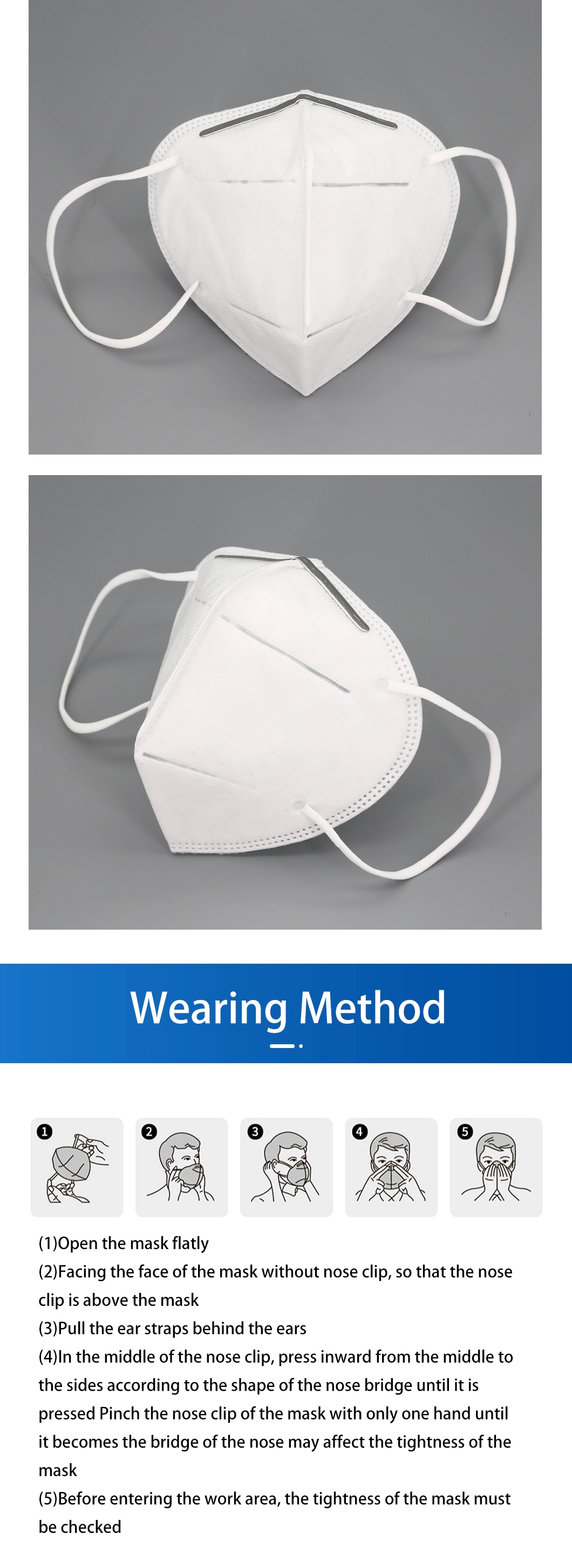 Kn 95 FFP2 Fold Mask Distributor Non-Woven Disposable Face Shield Face Mask