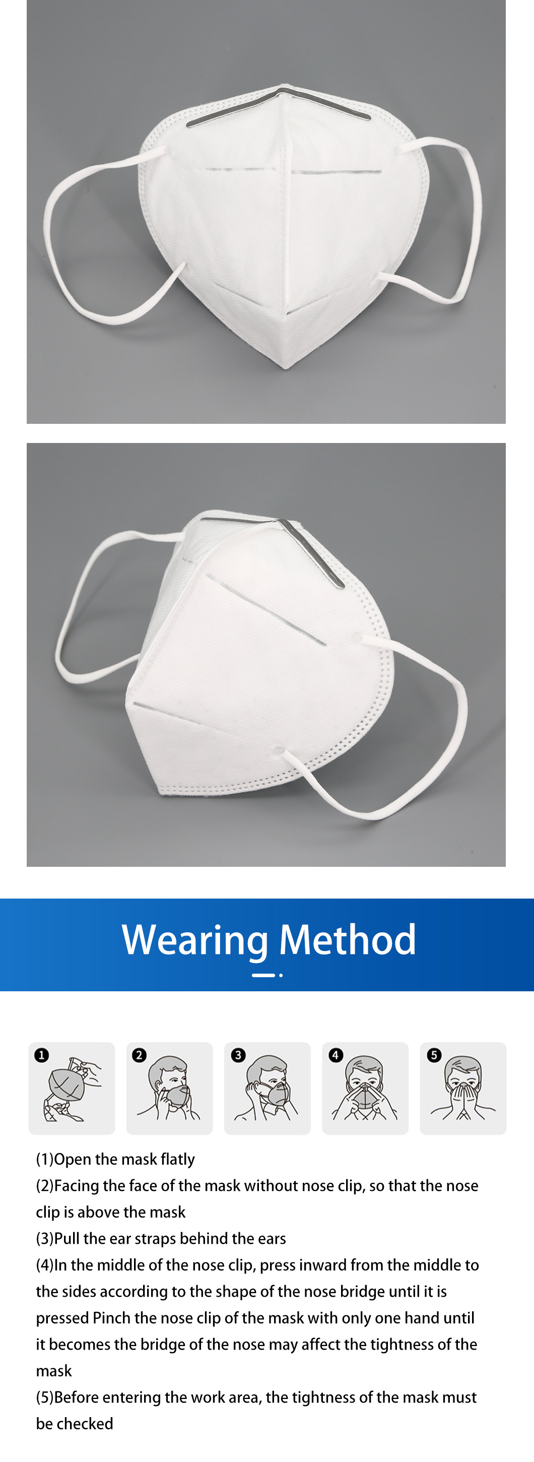 Anti-Smog Antivirus Kn 95 Fold Mask Distributor Non-Woven Disposable Face Shield Face Mask